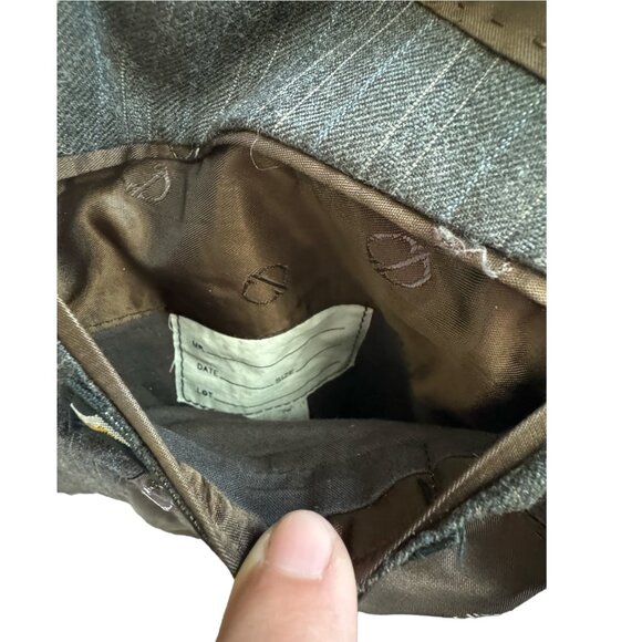 Christian Dior Vintage Wool Men's Single Breast Blazer Brown Striped 46R - Picture 10 of 10